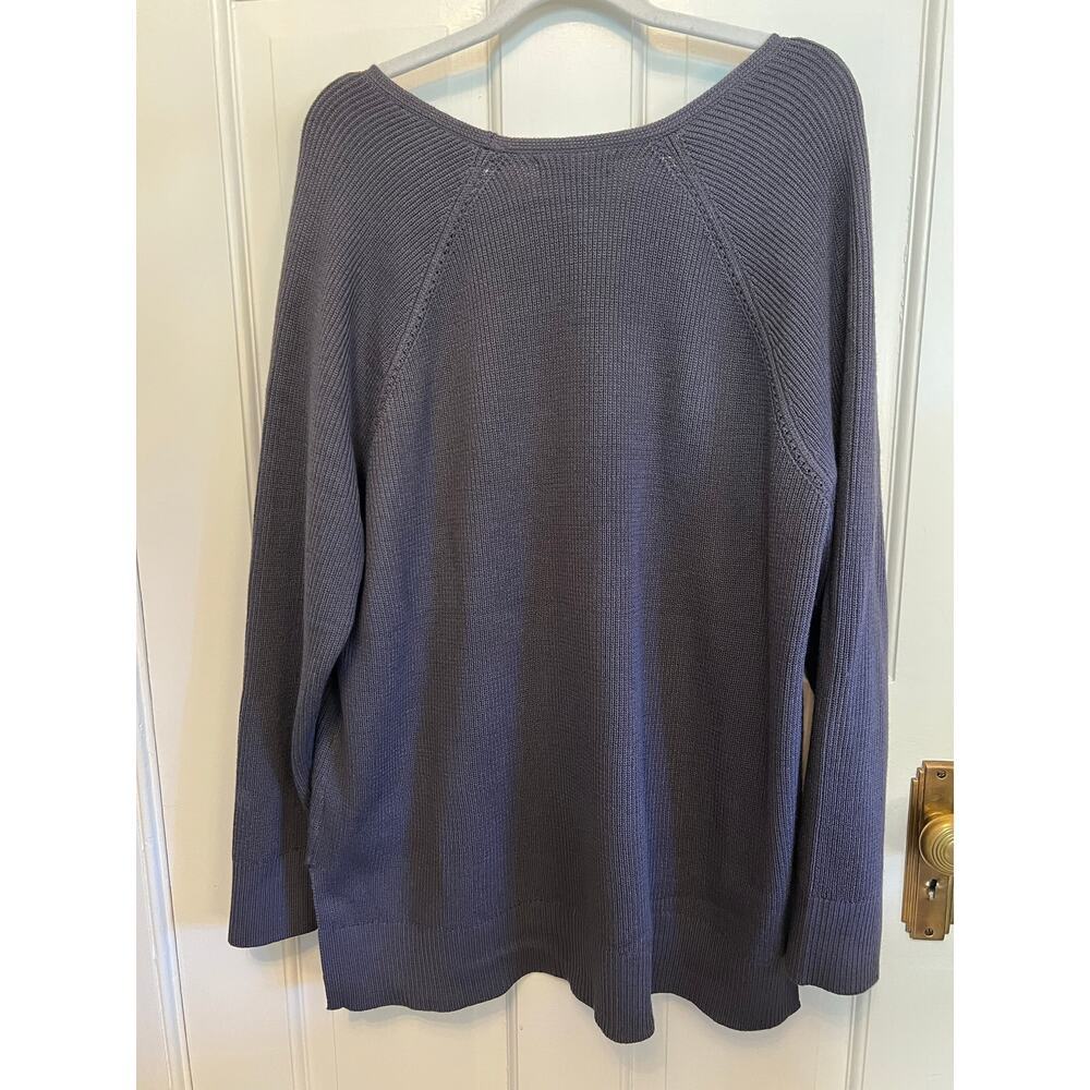 NEW Athleta Women's XL Hanover Refined V Neck Sweater Merino Wool Blend Purple - Picture 2 of 16